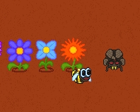 הדבורה והפרחים