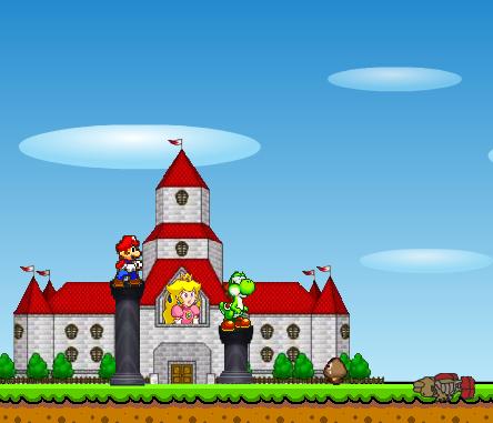 סופר מריו - הגן על הטירה