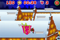 סנטה בורח עם המתנות