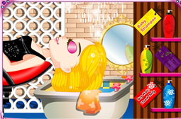 יושבת במספרה