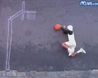 ציור על כביש