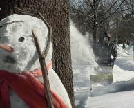 איש שלג מתחבא