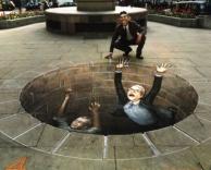 ציור רצפה מפחיד