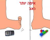 איפה יותר כאב?
